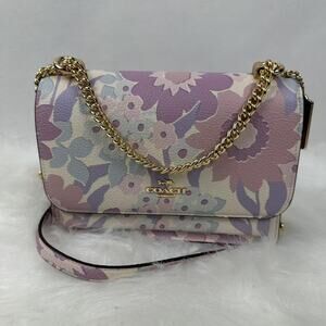 Coach Klare Crossbody Bag With Floral Print In Leather/Ivory Multi CBM06 NWT